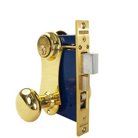 Marks Marks: Ornamental Iron Mortise Locksets Series 21, Entry Function, Dbl Cyl MRK-21AC/3-W-RHR
